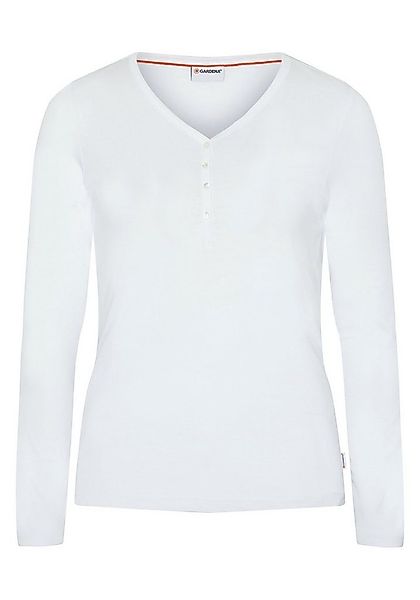 GARDENA Langarmshirt im Henley-Stil mit V-Neck günstig online kaufen