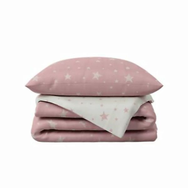 hibboux Bettwäsche-Set Star Kids Duvet Cover Set rosa Gr. 135 x 200 + 80 x günstig online kaufen