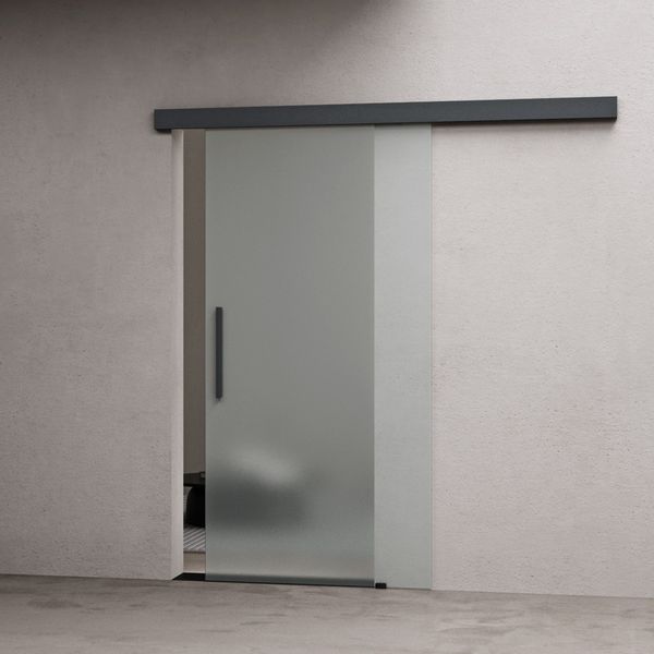 doporro Glasschiebetür Design komplettset mit ESG-Sicherheitsglas günstig online kaufen