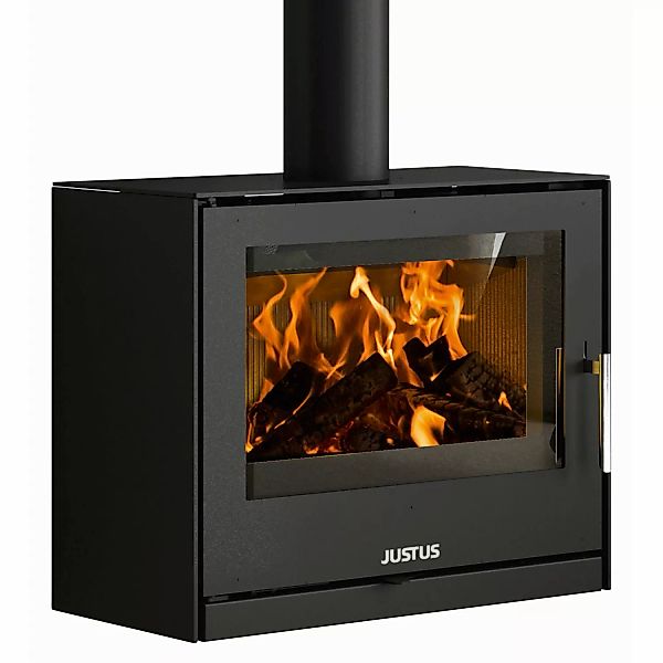Justus Dias Kaminofen Stahl Schwarz 6,5 kW günstig online kaufen