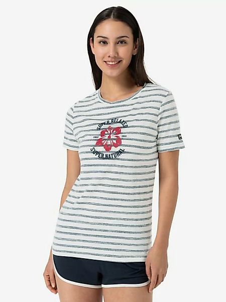 SUPER.NATURAL T-Shirt für Damen, Merino ROSE OF SHARON casual, gestreift günstig online kaufen