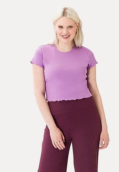 Les Lunes T-Shirt April Wellensaum, Ripp-Material, günstig online kaufen