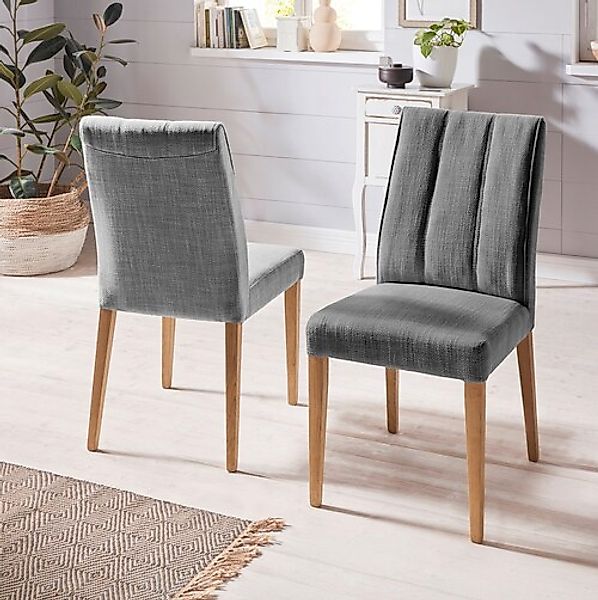 INOSIGN Esszimmerstuhl (Set) 2 Stk. Struktur (100% Polyester) Rückenlehne m günstig online kaufen