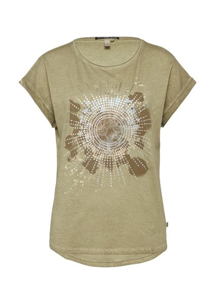 QS Kurzarmshirt T-Shirt Oversize-Shirt in gewaschener günstig online kaufen