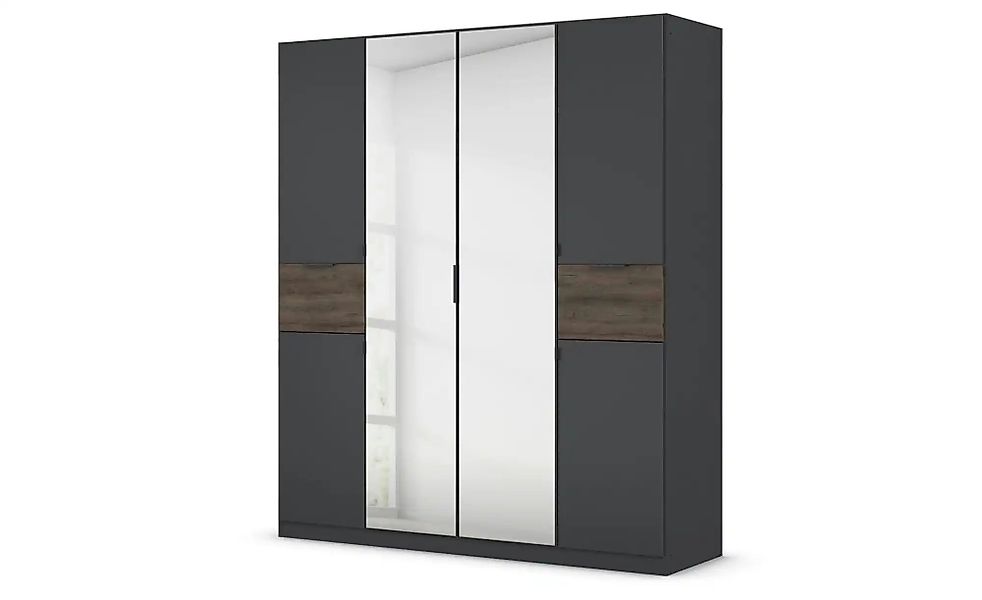 Drehtürenschrank  Thurso ¦ schwarz ¦ Maße (cm): B: 181 H: 210 Schränke > Kl günstig online kaufen