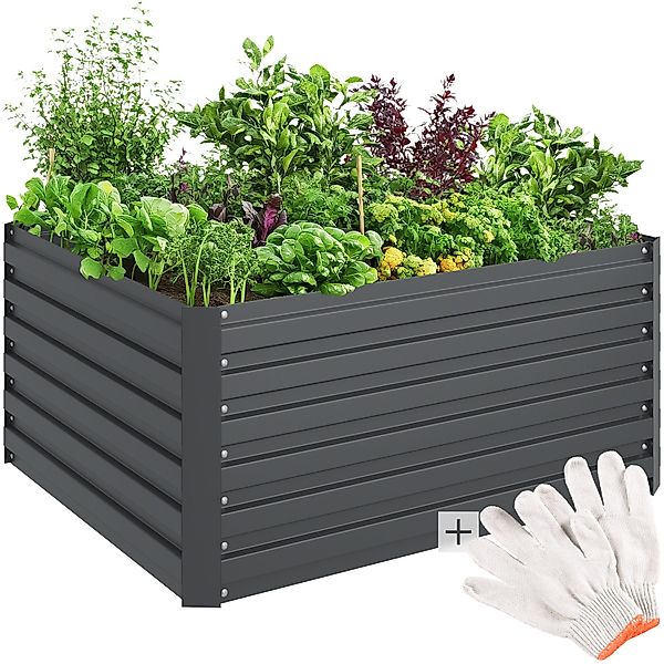 tectake Hochbeet Pflanzenkasten Blomma, 650l, verzinkt, günstig online kaufen