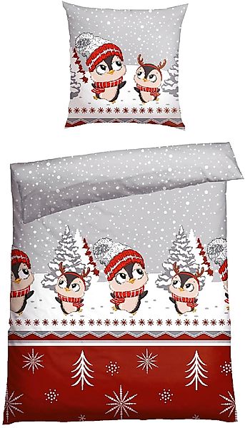 Schiesser Bettwäsche "Antoni aus weicher Baumwolle mit coolem Winterprint" günstig online kaufen