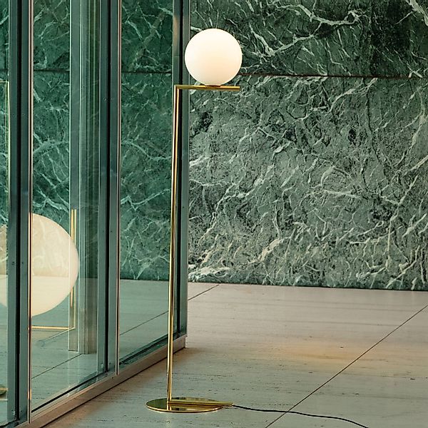 FLOS Stehleuchte IC F1 10. Anniversary, vergoldet, dimmbar günstig online kaufen