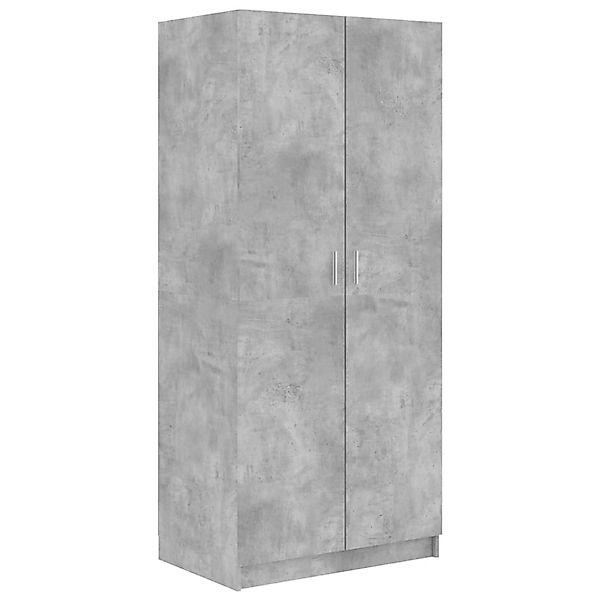 vidaXL Kleiderschrank Betongrau 80x52x180 cm Holzwerkstoff Modell 1 günstig online kaufen