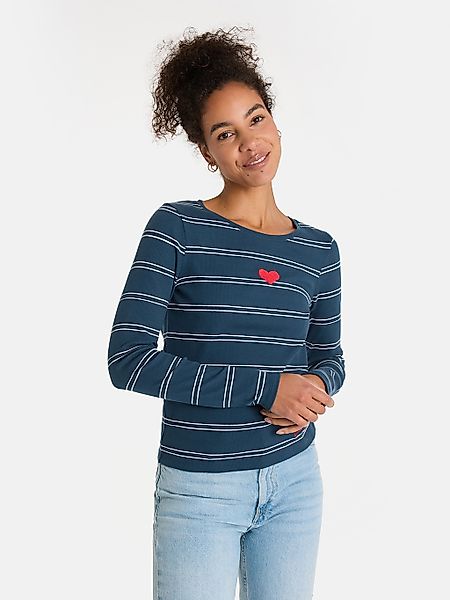 Lieblingsstück Langarmshirt "SinaL" mit Herzmotiv und Streifen günstig online kaufen
