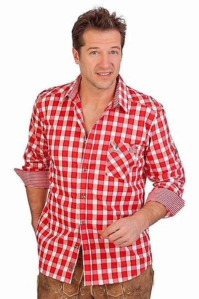 Spieth & Wensky Trachtenhemd Trachtenhemd - PERSCHEID - blau, tomato, gras günstig online kaufen