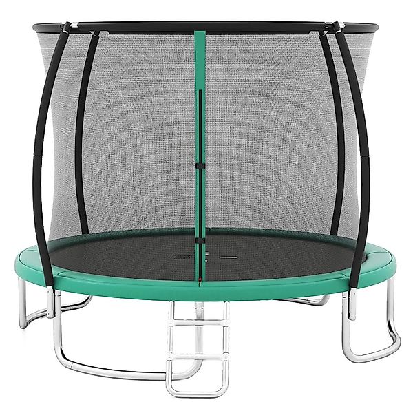 Costway Trampolin Outdoor Ø305 cm mit Metallrahmen für Kinder Grün günstig online kaufen