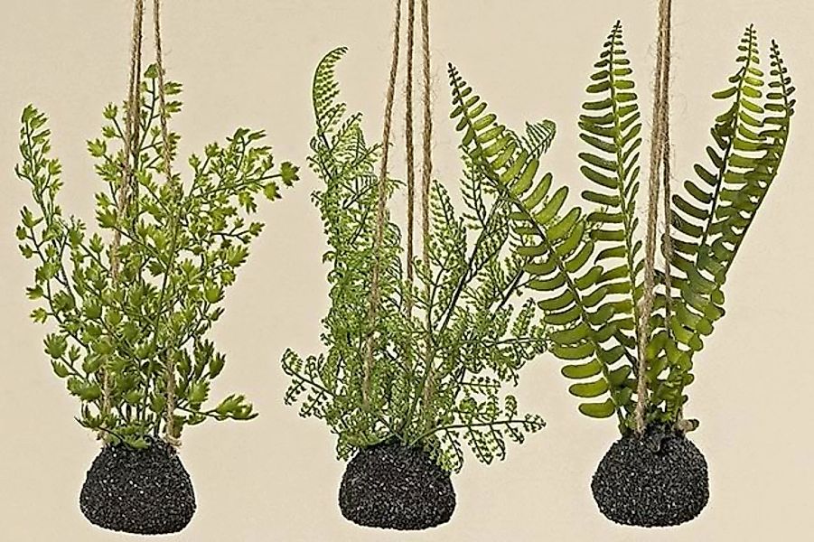 Boltze Kunstpflanzen & -blumen Farn Hänger sortiert 20 cm (1 Stück) (grün) günstig online kaufen