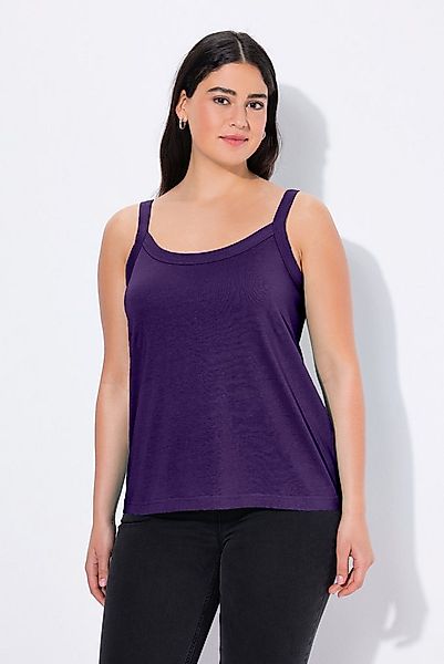 Ulla Popken Longtop Spaghettitop Rundhals Modalmix ärmellos günstig online kaufen