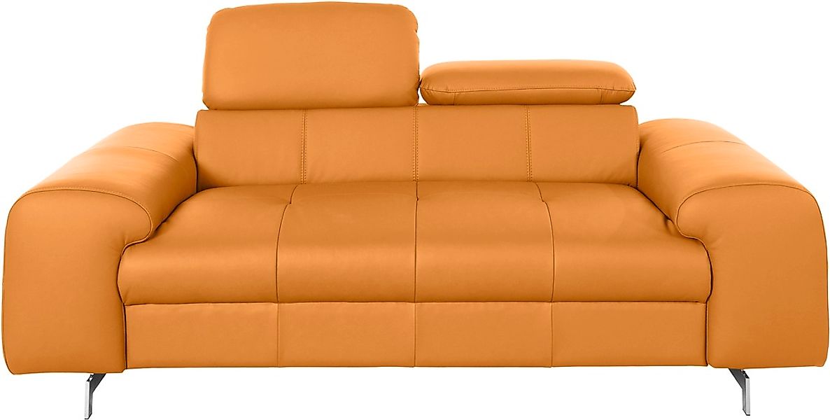 COTTA 2-Sitzer "Chef" Big-Sofa mit Kopfteilverstellung, edle Metallkufen günstig online kaufen