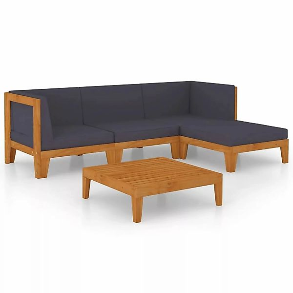 5-tlg. Garten-lounge-set Mit Kissen Akazie Massivholz günstig online kaufen