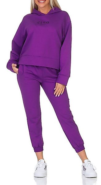 CLEO STYLE Jogginganzug Damen Jogginganzug 62259 Lila günstig online kaufen