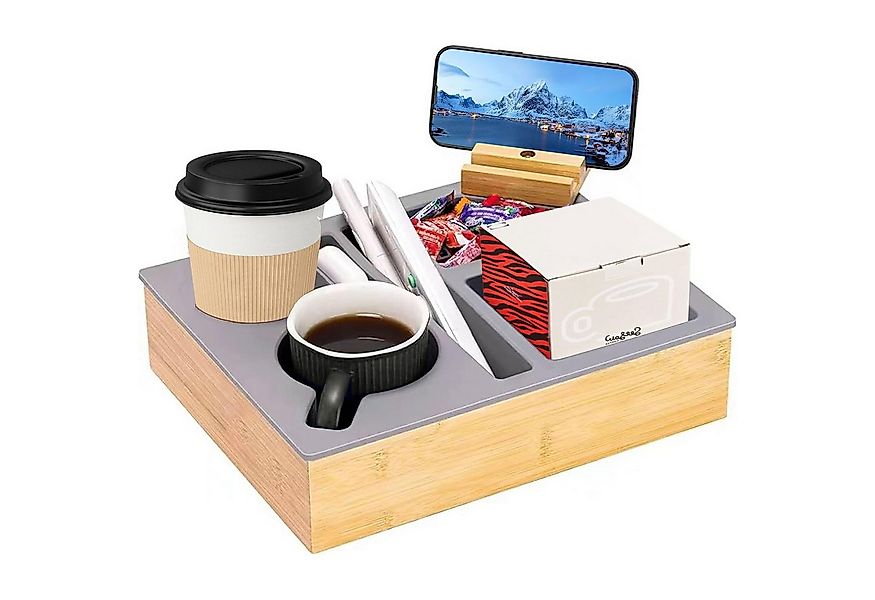 Refined Living Organizer Couchbar Snackbox Silikon sofatablett mit 360 Grad günstig online kaufen