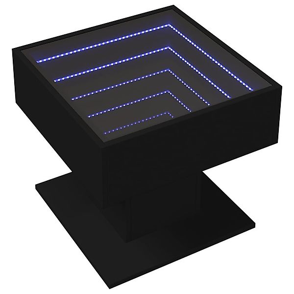 vidaXL Couchtisch LED-Couchtisch Schwarz 50x50x45 cm günstig online kaufen