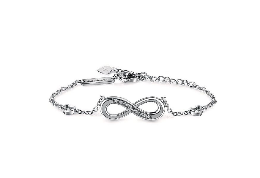 Kim Johanson Armband Infinity aus Edelstahl (1-tlg), mit funkelnden Zirkoni günstig online kaufen