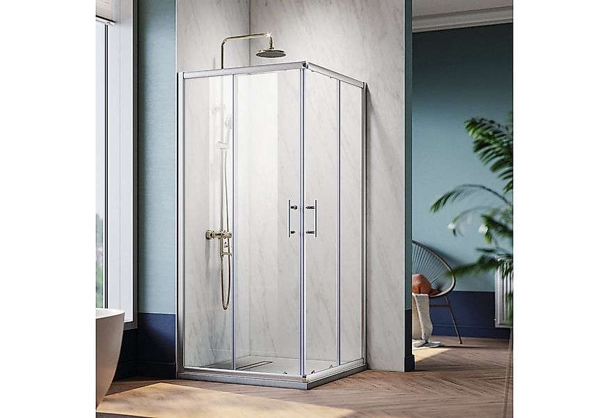 SONNI Eckdusche Eckdusche Duschkabine Eckeinstieg Schiebetüren 6mm Glas, Bx günstig online kaufen