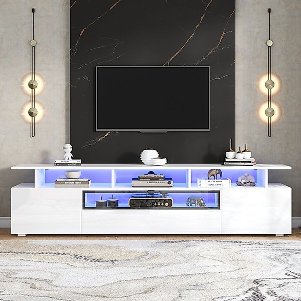 KLAM HOME Lowboard 180*38*45cm Fernsehschrank, Hochglanz-TV-Ständer günstig online kaufen