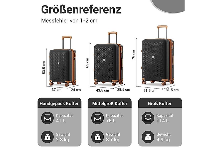 KONO Business-Koffer Premium Reisekoffer Ultimate – Leichter PP-Koffer mit günstig online kaufen
