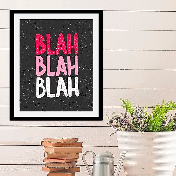 queence Bild »BLAH-BLAH-BLAH«, Schriftzüge-Sprüche & Texte-Humor, (1 St.), günstig online kaufen
