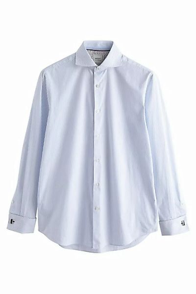 Next Langarmhemd Regular Fit Hemd mit Besatz und Doppelmanschetten (1-tlg) günstig online kaufen