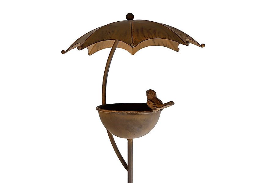 Spetebo Gartenstecker Metall Gartenstecker Vogelfutter Station Rost Optik - günstig online kaufen