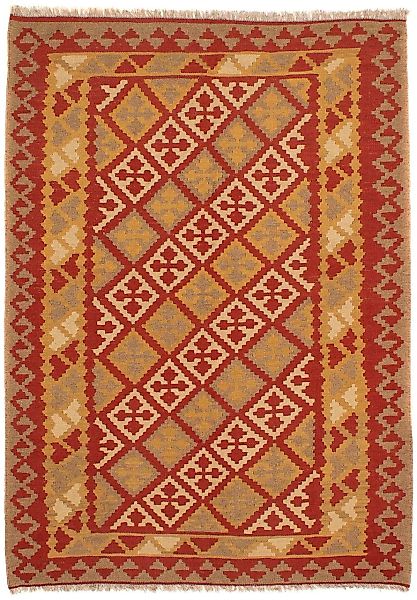 morgenland Wollteppich »Kelim - Oriental - 215 x 152 cm - rot«, rechteckig, günstig online kaufen