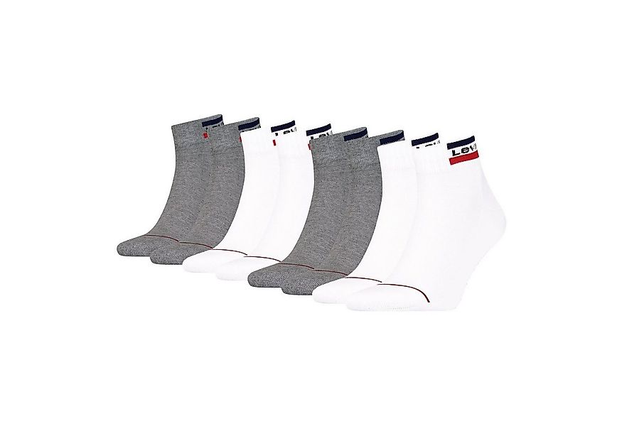Levi's® Kurzsocken Mid Cut (4-Paar) mit weicher Frottee-Sohle günstig online kaufen