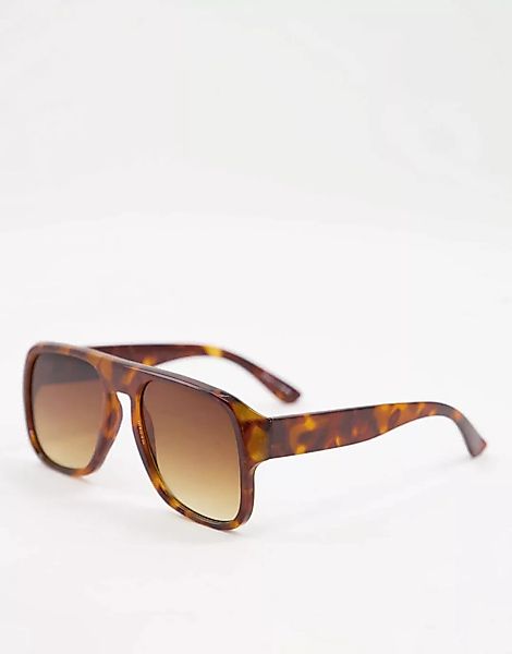 Object – Eckige Sonnenbrille in Braun günstig online kaufen