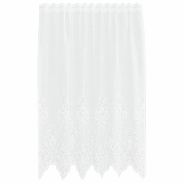 vidaXL Spitzenvorhang mit Vorhängen Weiß 150x140cm Polyester 4107868 günstig online kaufen