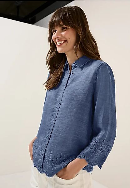 Lyocellbluse mit Stickerei günstig online kaufen