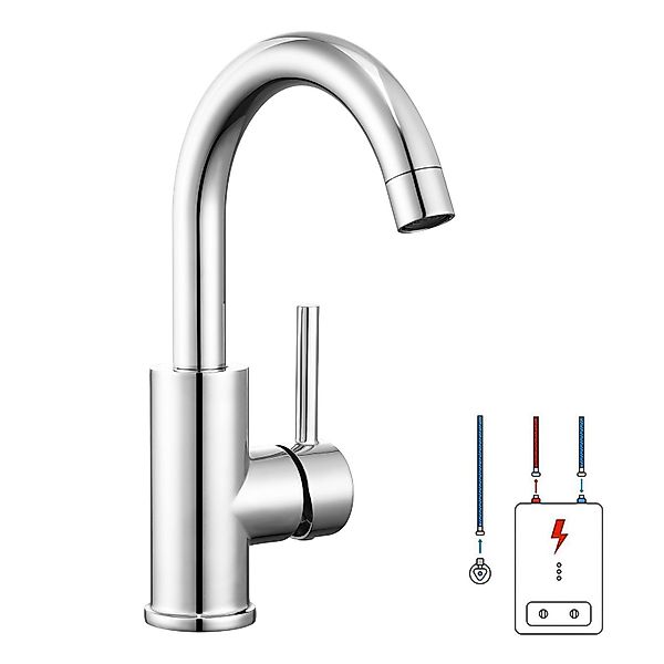 Auralum Max Waschtischarmatur 360° Niederdruck Wasserhahn günstig online kaufen