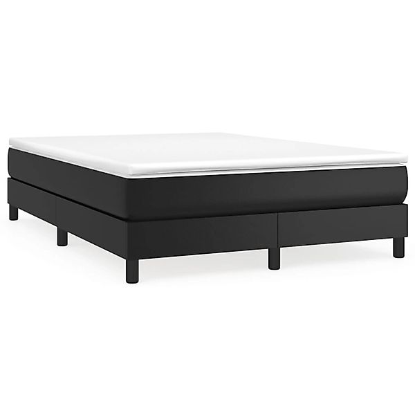 vidaXL Boxspringbett mit Matratze Schwarz 140x200 cm Kunstleder1380230 günstig online kaufen