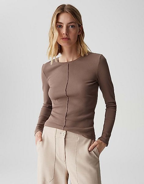 OPUS Langarmshirt SADALIE Slim aus BCI Cotton Mix schmale Passform, weicher günstig online kaufen