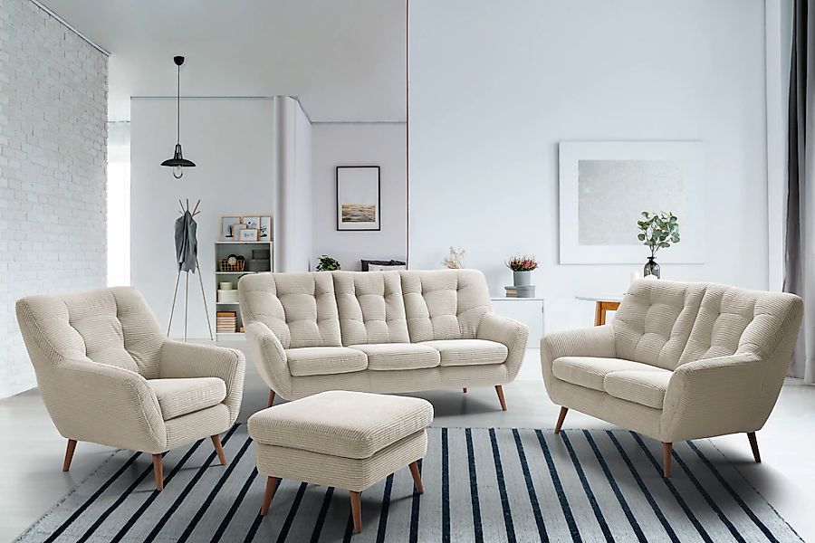 exxpo - sofa fashion Sessel "Scandi, Loungesessel mit tollem Sitzkomfort, h günstig online kaufen