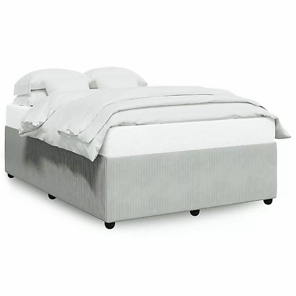 vidaXL Bettgestell Hellgrau 160x200 cm Samt Modell 32106367 günstig online kaufen