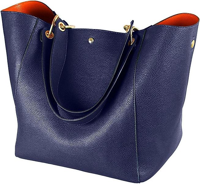 LuxusKollektion Shopper Damen Henkeltasche Leder groß günstig online kaufen