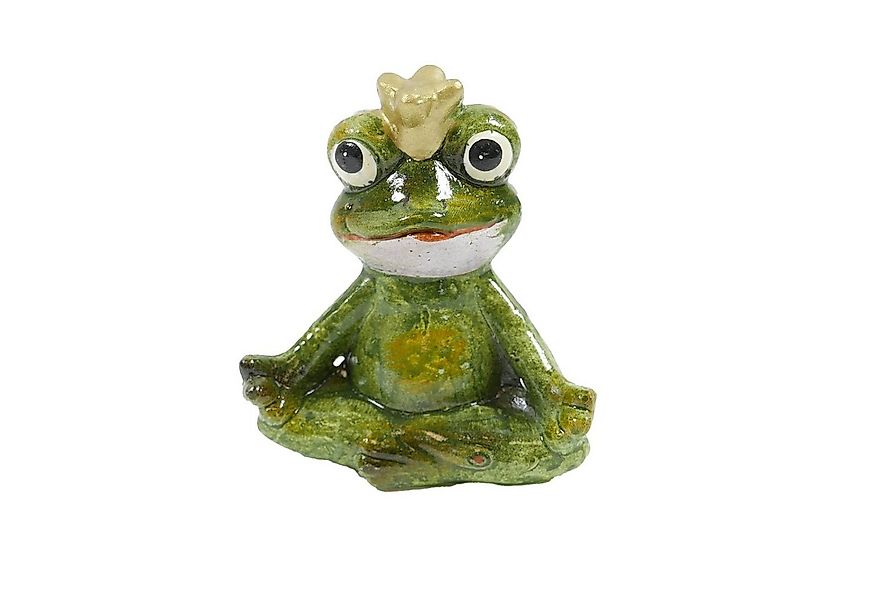 B&S Dekofigur Frosch grün Keramik 8,3x4,5x9,1 cm günstig online kaufen