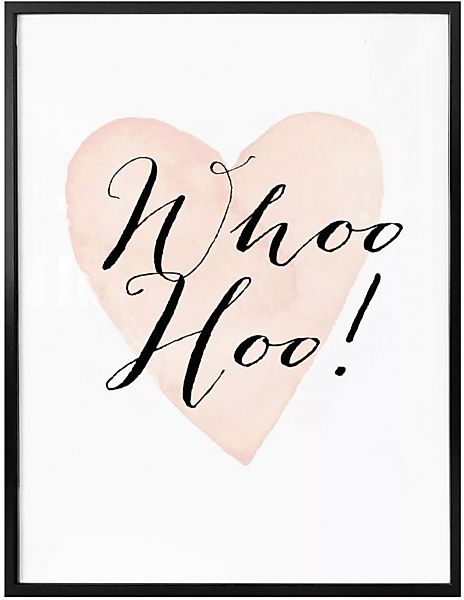 Wall-Art Poster "Whoo Hoo", Schriftzug, (1 St.) günstig online kaufen