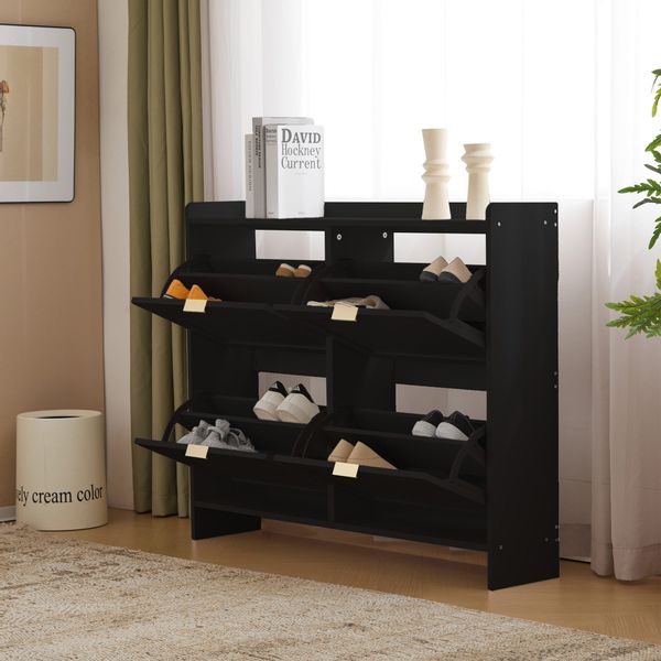 MODFU Schuhschrank mit 4 Fächer (Schuhregal, günstig online kaufen