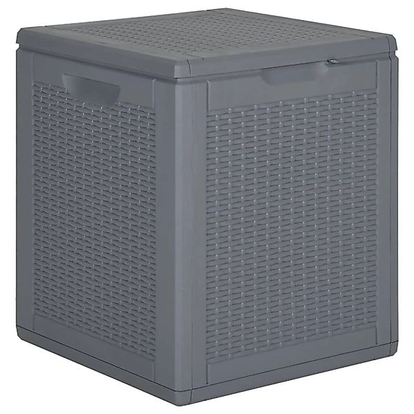 furnicato Gartenbox Grau PP Rattan 90 günstig online kaufen