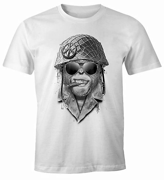 MoonWorks Print-Shirt Herren T-Shirt Gorilla Helmet Fun-Shirt mit Print günstig online kaufen