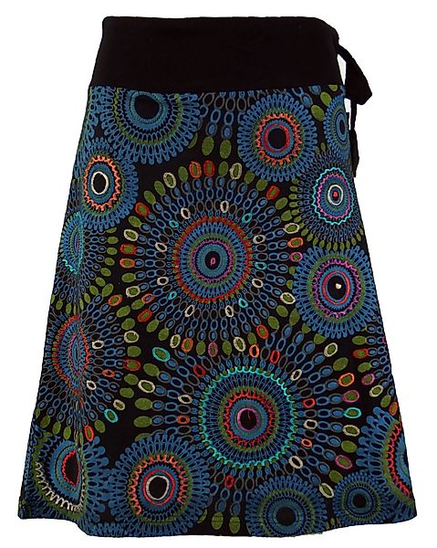 Guru-Shop Minirock Bestickter knielanger Rock, Boho günstig online kaufen