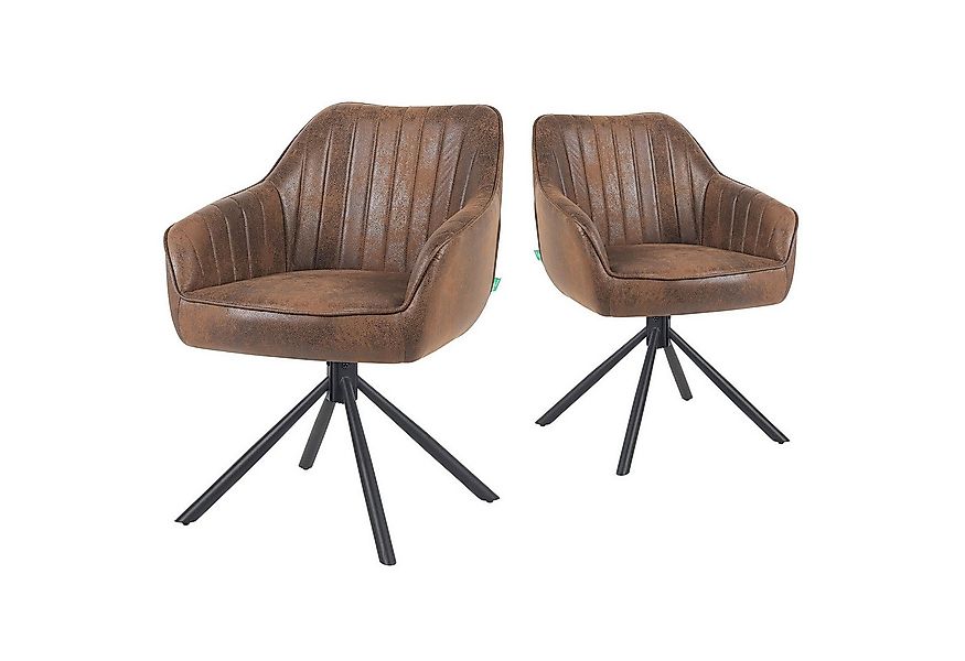 DUBI Möbel Polsterstuhl Mika-Maya 2er-Set, Federkern, pulverbeschichtet, 36 günstig online kaufen