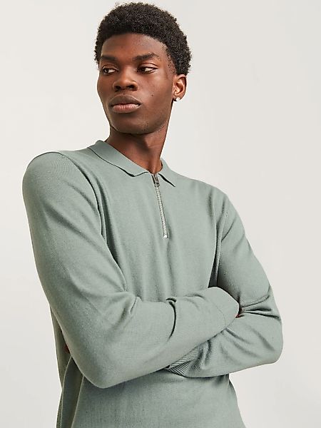 Jack & Jones Polokragenpullover JJEEMIL KNIT POLO HALF ZIP LS NOOS mit Polo günstig online kaufen