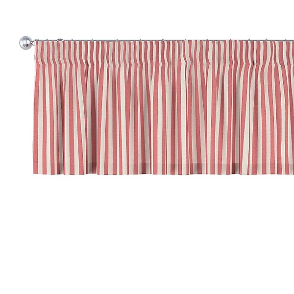 Kurzgardine mit Kräuselband, rot-ecru , 390 x 40 cm, Quadro (136-17) günstig online kaufen